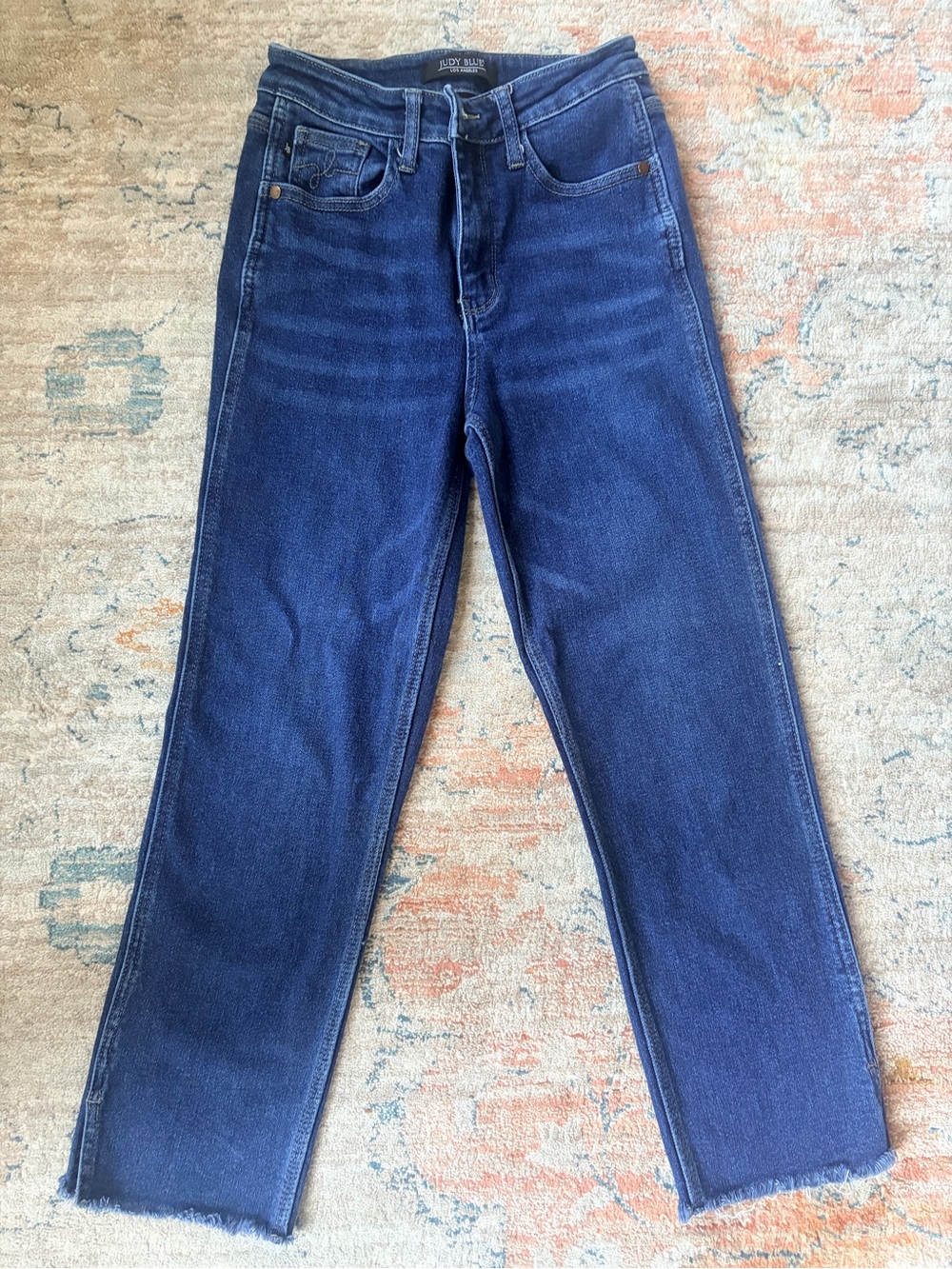 Judy Blue Indigo Cropped Straight Jeans